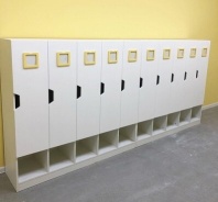   Шкаф детский секционный с обувницей (декор-окошко) ЛДСП/ЛДСП