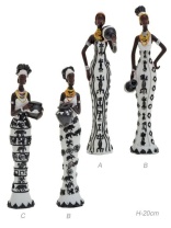   667954 (в уп.48шт.) - Статуэтка Африканка 20см. / 26237 /, материал: полимер.										