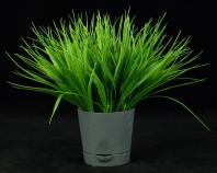   Осока в пластиковом горшке, размер: высота 23см., ширина 25 см., материал: пластик РУЧНАЯ РАБОТА		