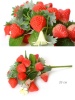  674763 (в уп.70/400шт.) - Цветок искусственный Клубника 26 см / GT1040 /, материал: пластик.						