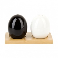   "Naturel" Набор д/специй 2пр. на подставке "Черно-белый шар"/соль+перец/ 12*7*7см. ENS.2631065