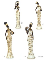   656774 (в уп.32шт.) - Статуэтка "Африканка " H=26см./26235E/, материал: полимер.										