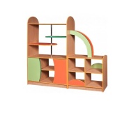   Детский стеллаж для детского сада "Радуга"