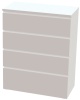 S00234 Варма 4 комод 80х100х40, белый 