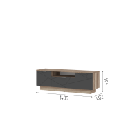 ДАЛЛАС ТБ 04 Тумба ТВ (1,400 х0,464х0,402) Каталог с ценами МК Диол в Касимове