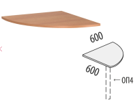 Рубин 42.12 БО Вставка угловая без опоры