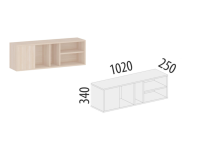 Альфа 63.100 Полка лев/прав 1020х250х340