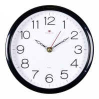   2222-328 Чёрные (в кор.10шт.) - Часы настенные "Классика" "Рубин", размер: 22*22см
