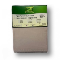 ПР-СО-Р-090-ЖЕМ Жемчуг простыня Сатин однотонный на резинке 90х200х25																