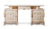 Джоконда Люкс Туалетный стол и пуфик из комплекта спальни  крем глянец