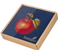 ПОЛОТЕНЦЕ МАХРОВОЕ 50Х35,"ЯБЛОКО"100%ХЛОПОК, СИНИЙ