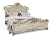 Джоконда Люкс Кровать 1800*2000 из комплекта спальни   крем глянец