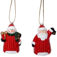   722410 Украшение новогоднее "Санта/Снеговик", L5 W4 H7 см, 2в.