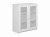 2.02.03.360.1 СИРИУС тумба 2 двери со стеклом 78х95 белая RU Каталог с ценами МК Диол в Касимове