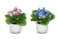   Цветочная композиция Фиалка маленькая, размер: высота 17 см, ширина 15 см, материал: керамика,  РУ