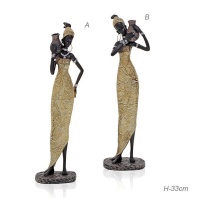   663336 (в уп.24шт.) - Статуэтка Африканка 33см. / FM8567 /, материал: полимер.										